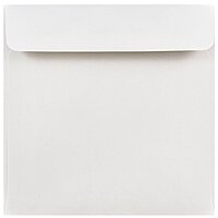 JAM PAPER Square Invitation Envelopes - White - Gummed Seal - 25/Pack
