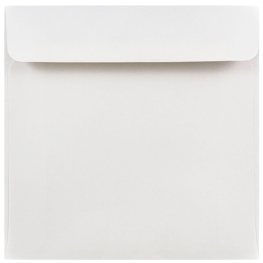 JAM PAPER Square Invitation Envelopes - White - Gummed Seal - 25/Pack