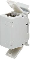 Tripp Lite DIN-Rail Cat6a RJ45 Shielded in-Line Mountable Snap-in Coupler & PoE++, EMI/RFI Shielding, Backwards Compatible