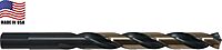 Cle-Line C18128 Bit Barrel Style 1878 High Speed Steel Jobber Length Drill Set, Black and Gold Finish, 1/16" - 1/2" Size
