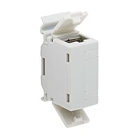 Tripp Lite DIN-Rail Cat6a RJ45 Shielded in-Line Mountable Snap-in Coupler & PoE++, EMI/RFI Shielding, Backwards Compatible