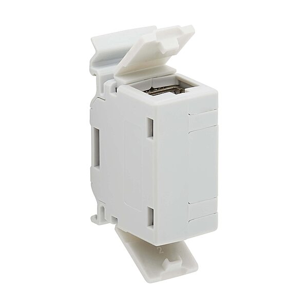 Tripp Lite DIN-Rail Cat6a RJ45 Shielded in-Line Mountable Snap-in Coupler & PoE++, EMI/RFI Shielding, Backwards Compatible