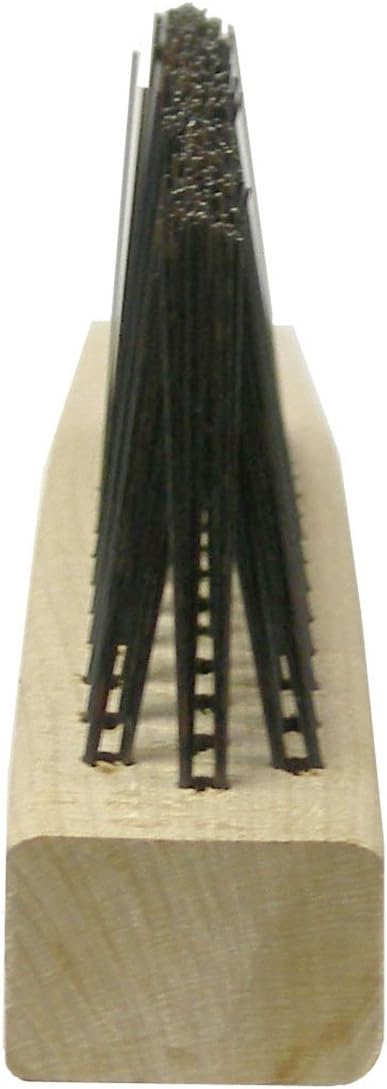 Weiler Stainless Steel Hand Wire Brush - 1 1/8 in Width x 13 3/4 in Length - 0.012 in Bristle Dia