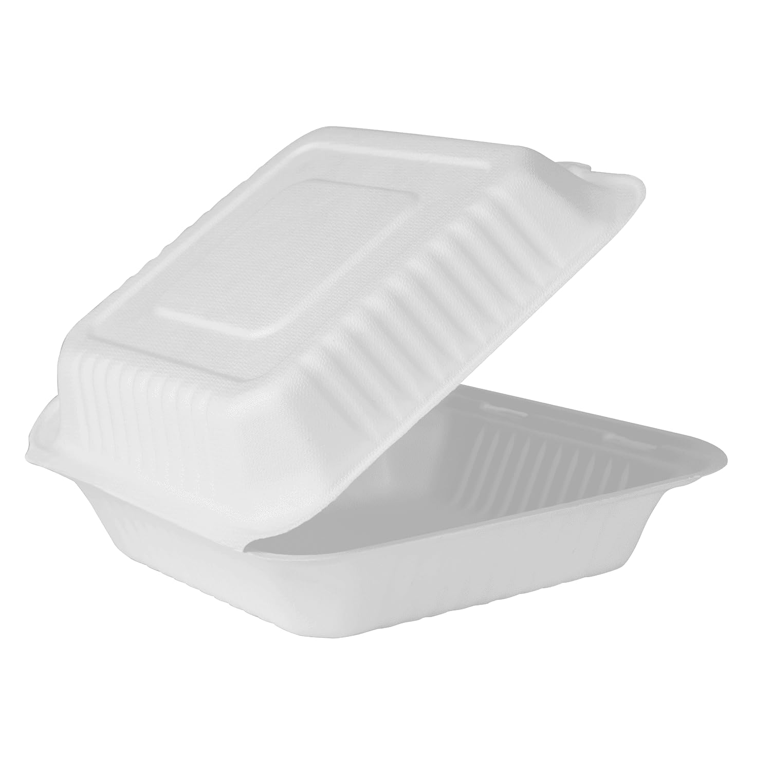 Karat Earth KE-BHC99-1C 9" x 9" Bagasse Hinged Clamshell Container (Pack of 200)