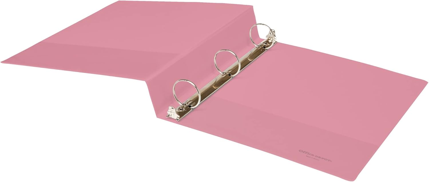 Office Depot® Brand 3-Ring Durable View Binder, 1-1/2" Round Rings, Pink