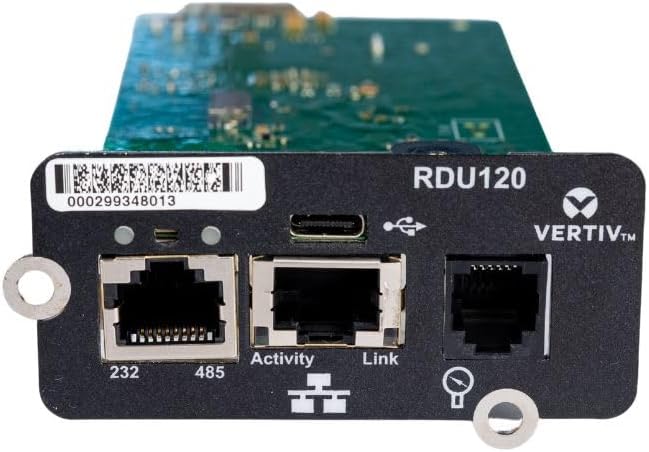 Vertiv Liebert IntelliSlot RDU120 - Network Card, Remote Monitoring Adapter, RS-485, USB Port