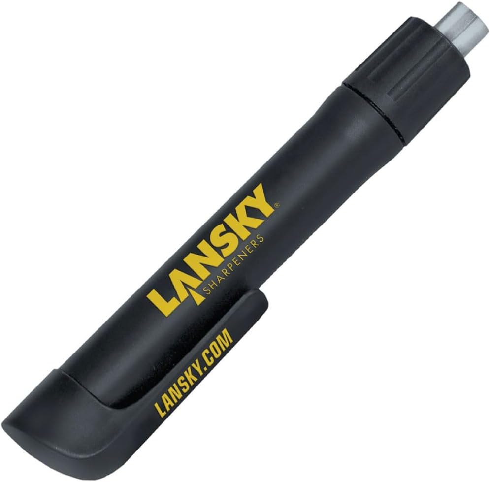 Lansky Retractable Diamond Pen Knife Sharpener, Black, One Size (DROD1)