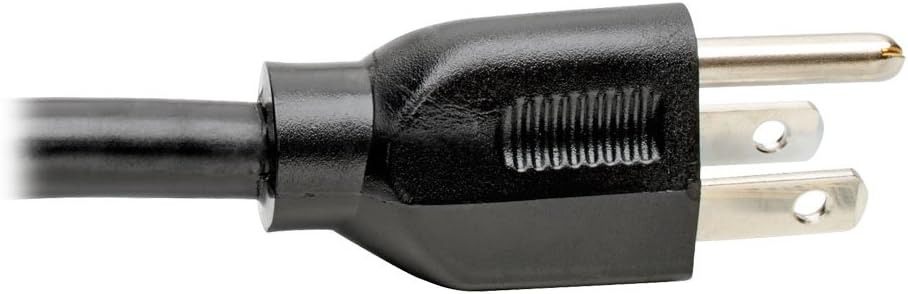Tripp Lite 8ft Heavy Duty Power Extension Cord Cable 15A 14 AWG 5-15P to Right-Angle C15 Black 8' (P019-008-C15RA)