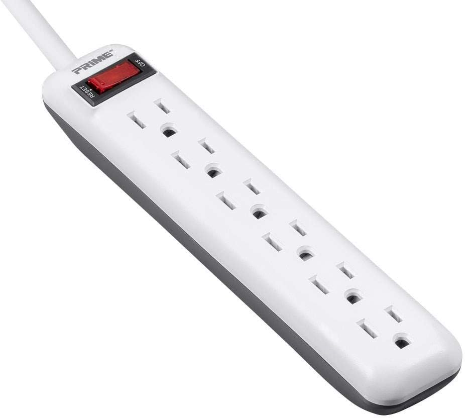 Monoprice Power & Surge - 3 Feet Cord - White | 15A / 125V / 1875W White 3 Feet Cable