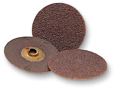 Quick-Change Disc: Roloc TR, 2" Disc Dia, 24 Grit, Aluminum Oxide, Coated