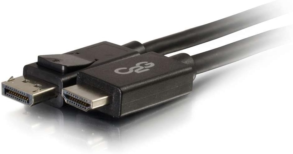C2G Legrand DisplayPort to HDMI, Male to Male Displayport Cable, Black DisplayPort Cable, 6 Foot Digital Display Cable