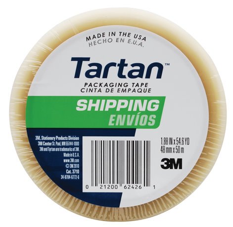 3M Scotch(R) Commercial-Grade Box Packing Tape 3710, 2in. x 55 Yd., Clear, Pack of 6