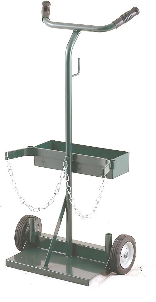 Harper Trucks 140-71 Deluxe Welding Cylinder Hand Truck, 39-Inch High x 19-Inch Wide with 6" x 1.5" Solid Rubber Wheels