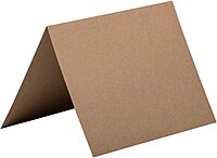 JAM PAPER Blank Foldover Cards - Brown Kraft 60lb - 25/Pack