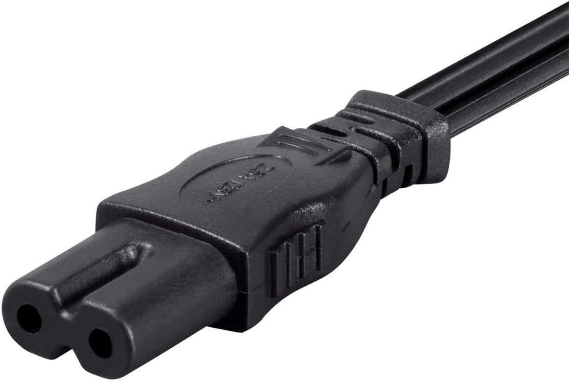 Monoprice Figure-8 (IEC C7 / IEC-320-C7) Non-Polarized Power Cord 18AWG SPT-2 Black