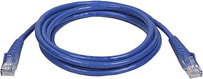 Tripp Lite Cat5e 350MHz Snagless Molded Patch Cable (RJ45 M/M) - Blue, 10-ft.(N001-010-BL)