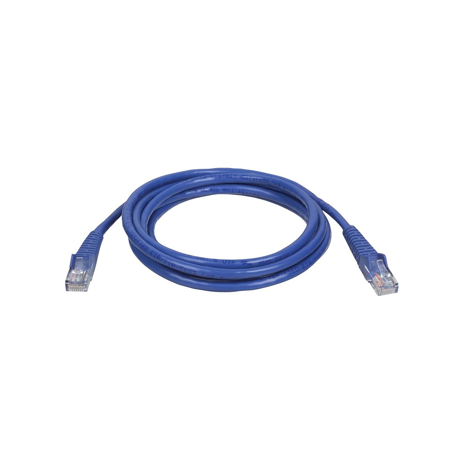 Tripp Lite Cat5e 350MHz Snagless Molded Patch Cable (RJ45 M/M) - Blue, 10-ft.(N001-010-BL)