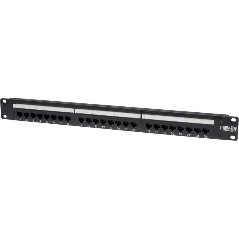 Tripp Lite 24-Port 1U Rackmount Cat6 110 Patch Panel 568B, RJ45 Ethernet(N252-024) 24 Port