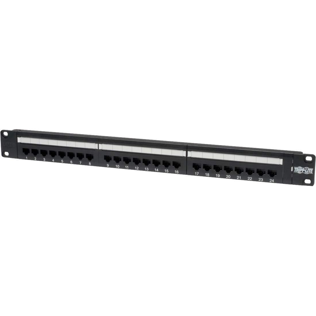 Tripp Lite 24-Port 1U Rackmount Cat6 110 Patch Panel 568B, RJ45 Ethernet(N252-024) 24 Port