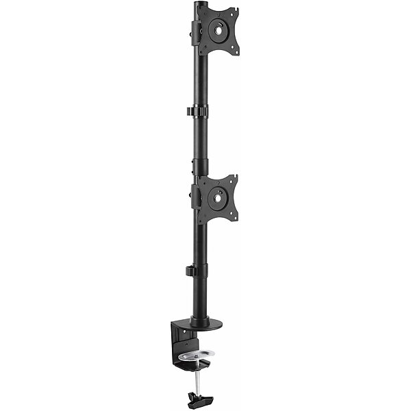 StarTech.com Vertical Desk Mount Dual Monitor Arm - for Monitors 13 to 27 - Adjustable - Desk Clamp/Grommet-Hole Mount - Dual VESA Monitors - Black (ARMDUALV) Black Desk & Grommet Clamp