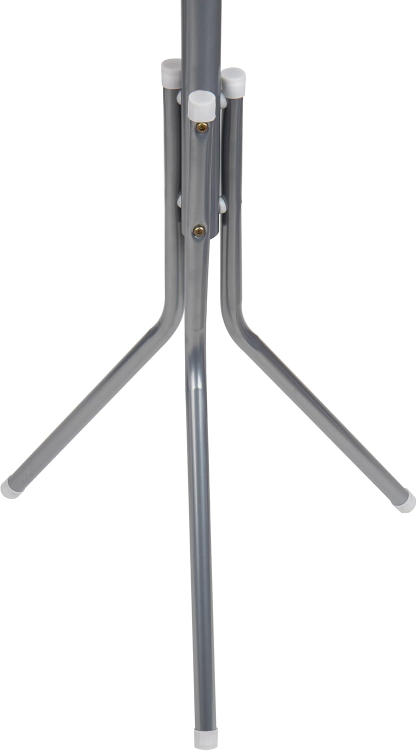 Mind Reader Coat Rack Multi-Hook Organizer for Office or Entryway, 69inH x 16-1/2inW x 14-3/4inL, Silver