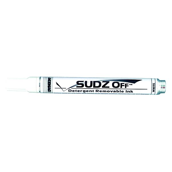 Dykem Sudz-Off 11466 White Medium Marking Pen - 91146 [PRICE is per EACH]