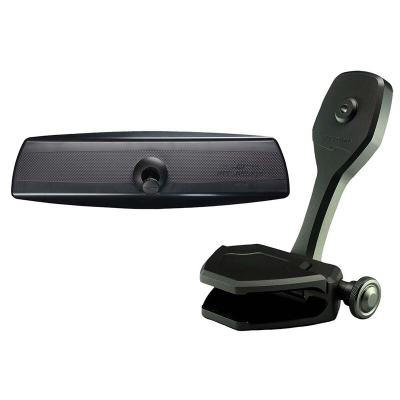Mirror Kit w/VR-140 PRO Mirror & ZXR-300 (Black) - Stainless Steel, Adjustable, Dashboard Mount, 20x6 inches