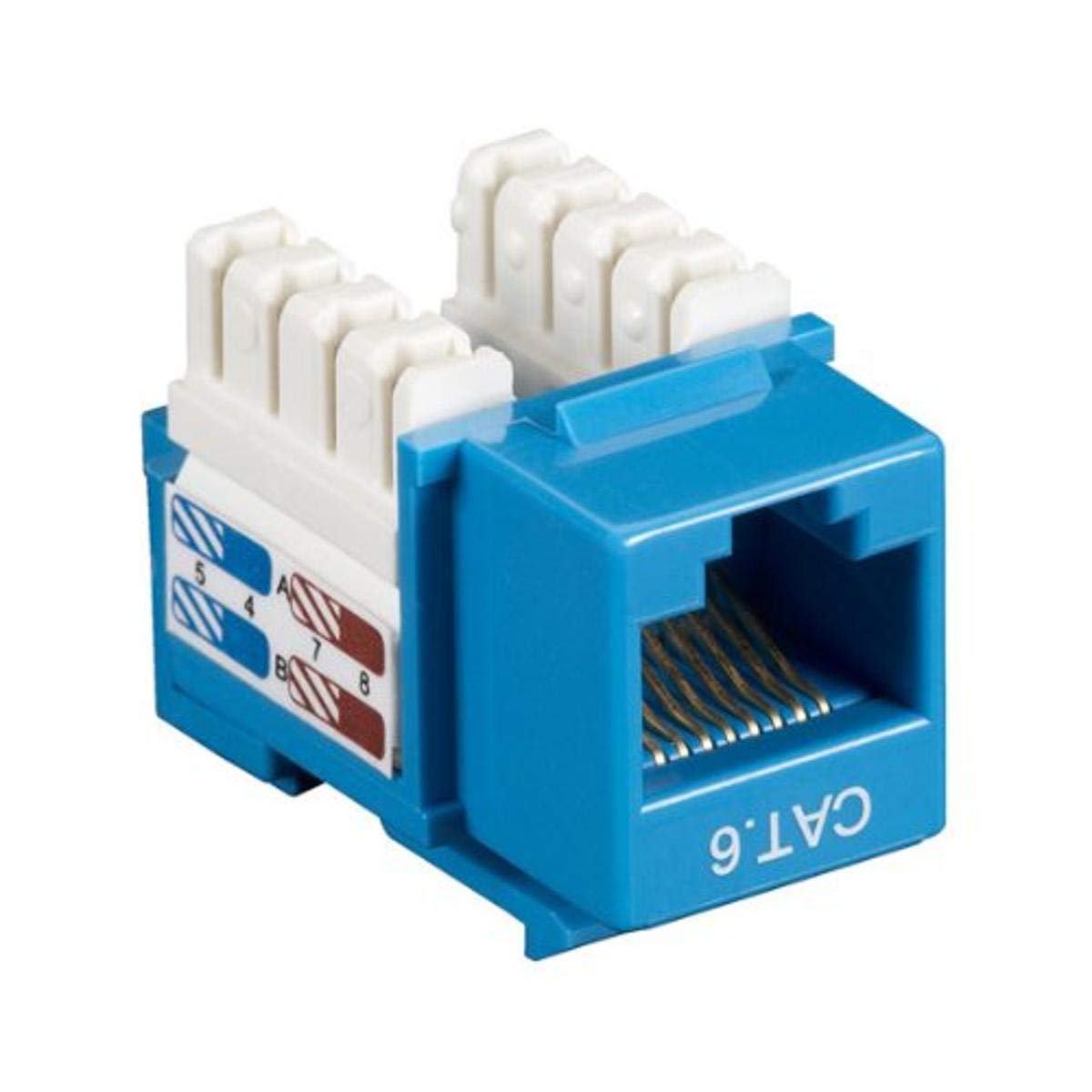 Black Box Corporation Cat6 Value Line Keystone Jack, Blue - 1 X Rj-45 Female - Gold-Plated Contacts - Blue