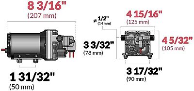 Shurflo by Pentair Aqua King™ II Standard Fresh Water Pump - 12 VDC, 3.0 GPM Submersible