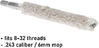 Birchwood Casey Durable Versatile Gun Maintenance Scrubbing Cleaning Cotton Bore Mop
