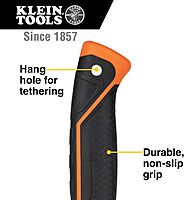 Klein Tools H80332 Ball-Peen Hammer, 32-Ounce Head, Fiberglass Non-Slip Shock Absorbing Grip Handle with Tether Hole, 15-Inch