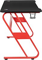 Flash Furniture 52inW Ergonomic PC Gaming Computer Desk With Cup Holder And Headphone Hook, Black/Red
