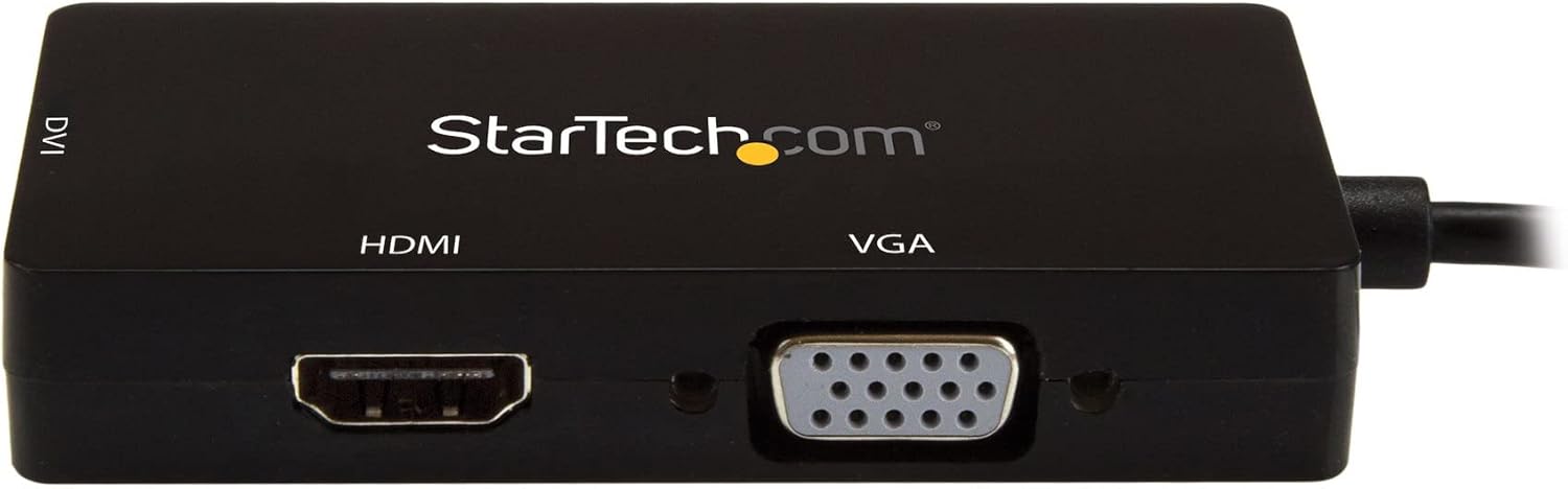 StarTech.com 4K USB C to HDMI, VGA & DVI Multi Port Video Display Adapter for Mac / Windows Laptop & Monitor (CDPVGDVHDBP)