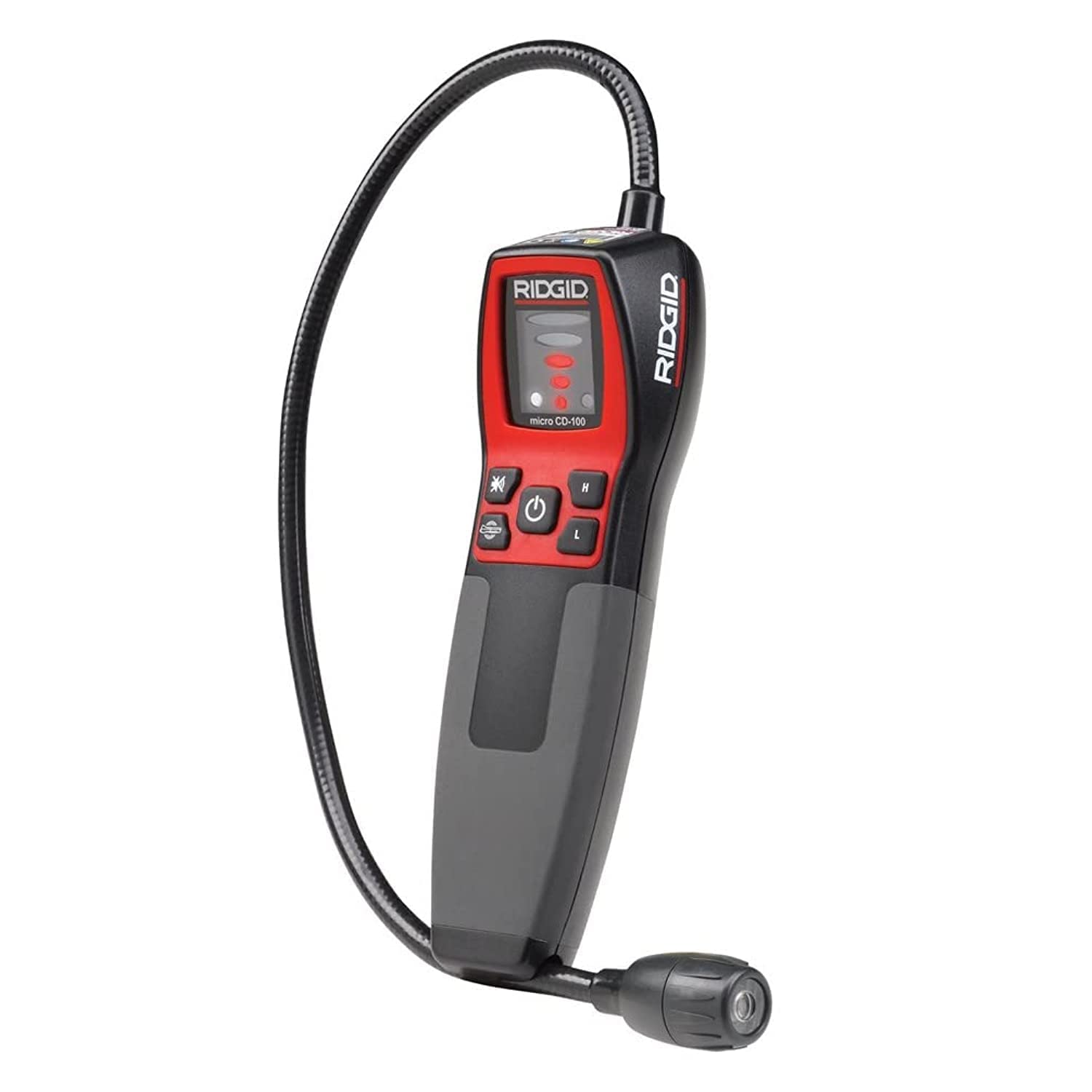 RIDGID 36163 CD-100 Micro Combustible Gas Handheld Diagnostic Detector with 16" Flexible Probe and Visual, Audible