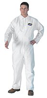 KleenGuard A20 Microforce Particle Protection Coveralls, Zipper, 3XL, White - Pack of 20