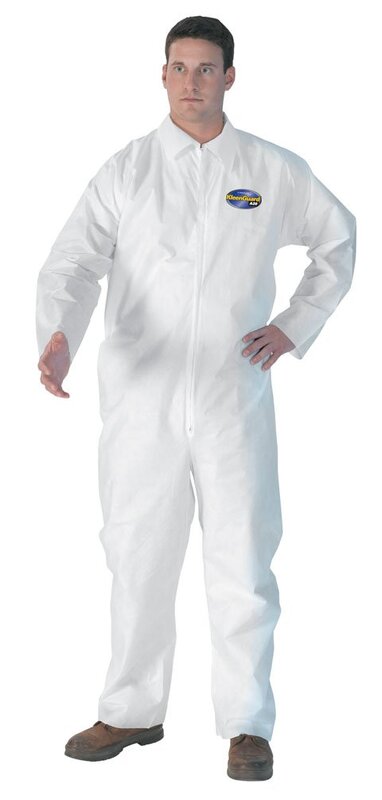 KleenGuard A20 Microforce Particle Protection Coveralls, Zipper, 3XL, White - Pack of 20