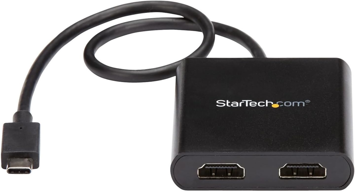 StarTech.com USB-C to Dual HDMI Adapter, USB Type-C Multi-Monitor MST Hub