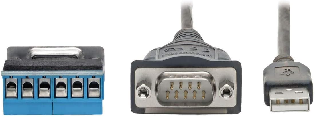 Tripp Lite USB to RS485/RS422 FTDI Serial Adapter Cable, COM Retention, USB-A to DB9 M/M, Compatible with Windows