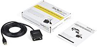 StarTech.com 6ft (1.8m) 1-Port FTDI USB to Serial RS232 Adapter Cable with COM Retention, USB to RS232 Adapter - TAA
