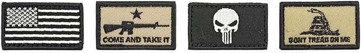 WALKER'S Razor Patriot Patch Kit Hook & Loop Attachable Embroidered Patch Set
