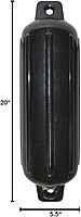 TAYLOR MADE 252007 Storm Gard Inflatable Vinyl Fender - 5.5" x 20", Black Onyx