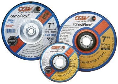Depressed Center Wheels- 1/4" Grinding, Type 27 - 9x1/4x5/8-11 za24-t-b zirc t27 dp ct whl