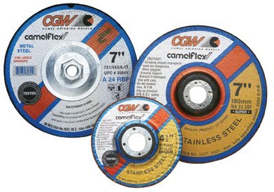 Depressed Center Wheels- 1/4" Grinding, Type 27 - 9x1/4x5/8-11 za24-t-b zirc t27 dp ct whl