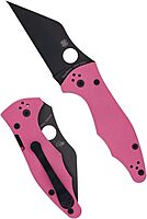 Spyderco Yojimbo 2 Folding Knife - CPM S30V Stainless Steel Blade with Pink G-10 Handle - PlainEdge - C85GPNBKP2