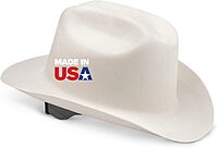 JACKSON SAFETY Cowboy-Style Full-Brim Hard Hat, Non-Vented, HDPE, Ratchet Suspension