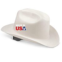JACKSON SAFETY Cowboy-Style Full-Brim Hard Hat, Non-Vented, HDPE, Ratchet Suspension