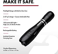 SABRE 2-in-1 Tactical Stun Gun with LED Flashlight, Self Defense Stun Gun with 2.517 µC Charge Produces Intolerable Pain