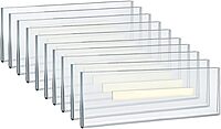 AZAR DISPLAYS Clear Acrylic Self Adhesive Wall Sign Holder Frames - Pack of 10