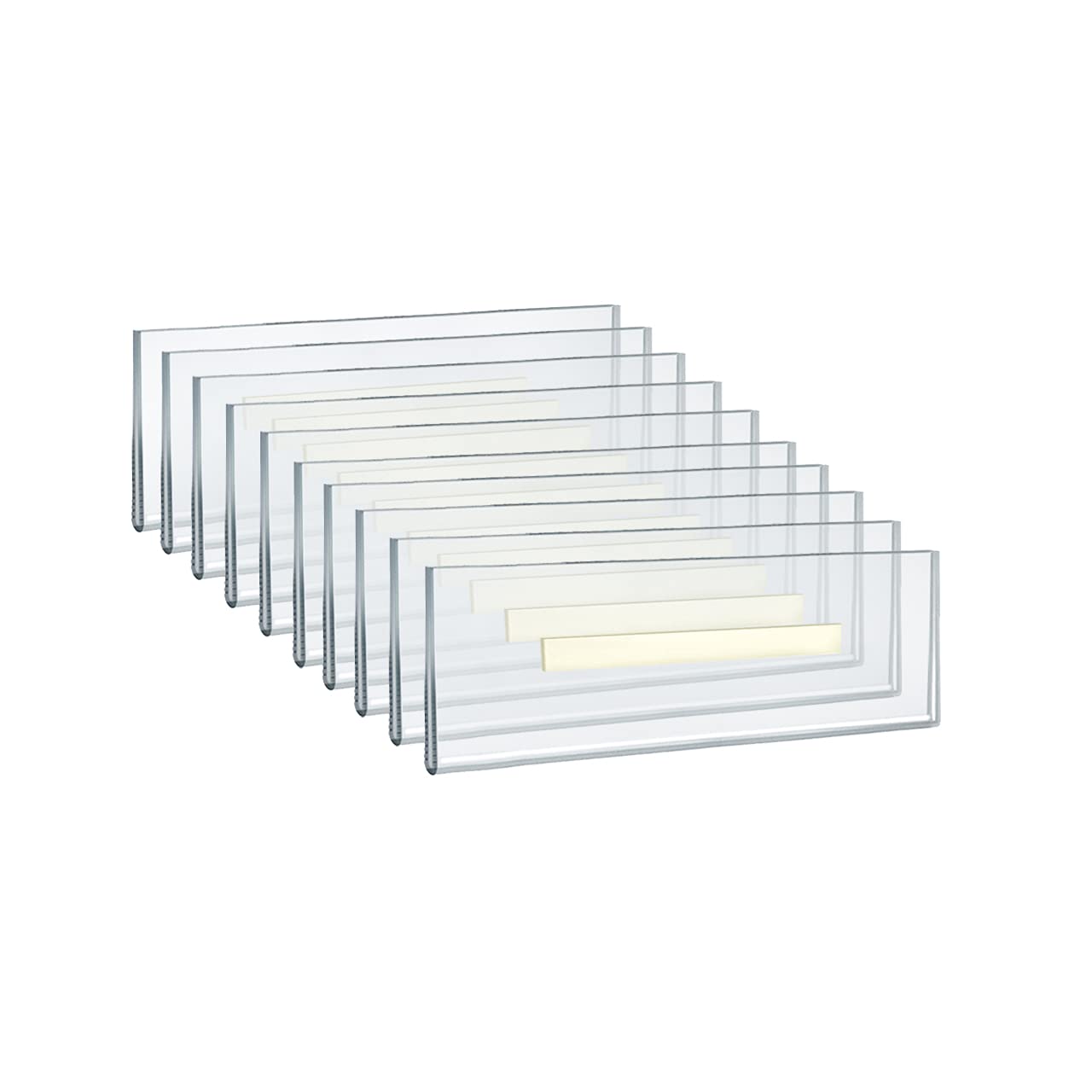 AZAR DISPLAYS Clear Acrylic Self Adhesive Wall Sign Holder Frames - Pack of 10