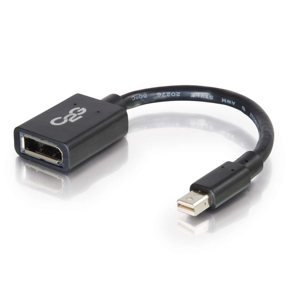 C2G Legrand Mini DisplayPort to DisplayPort Adapter, Male to Female Displayport Adapter